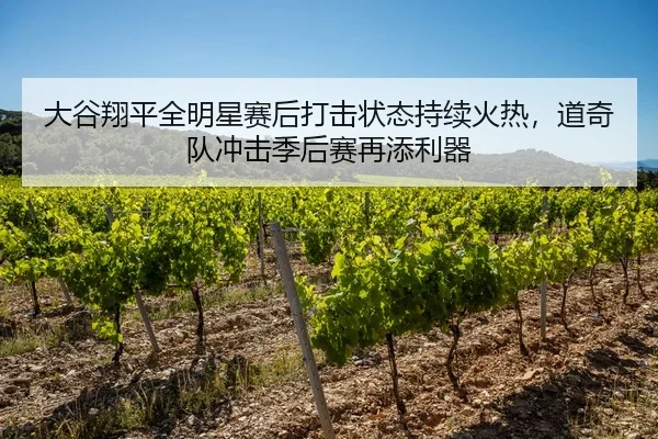 大谷翔平全明星赛后打击状态持续火热，道奇队冲击季后赛再添利器